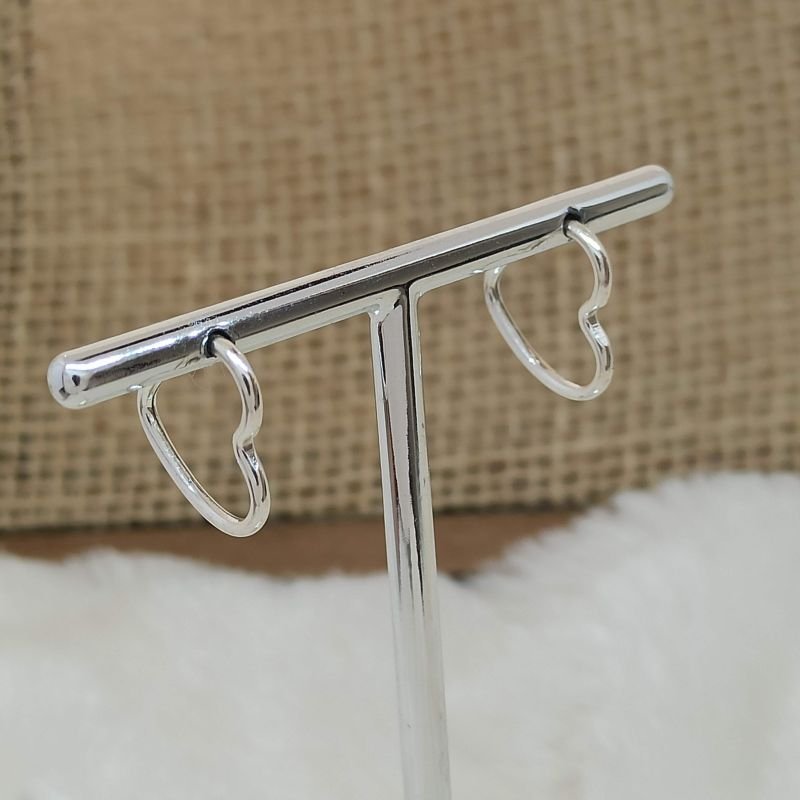 Argola de prata de coração (pequena)