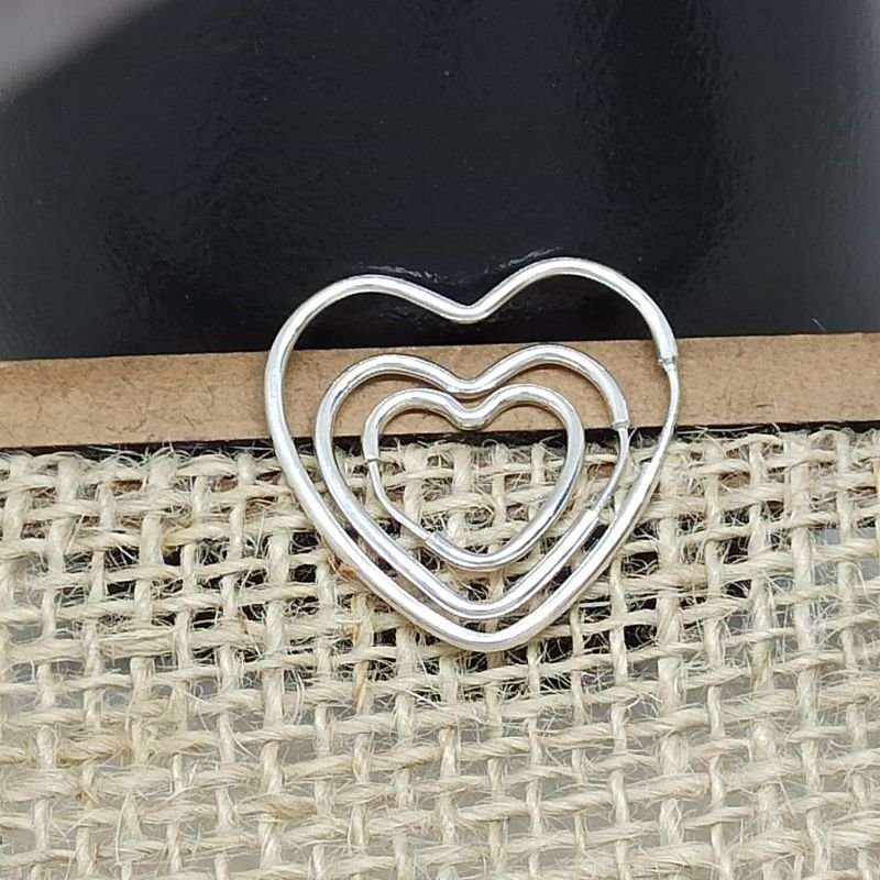 Argola de prata de coração (pequena)