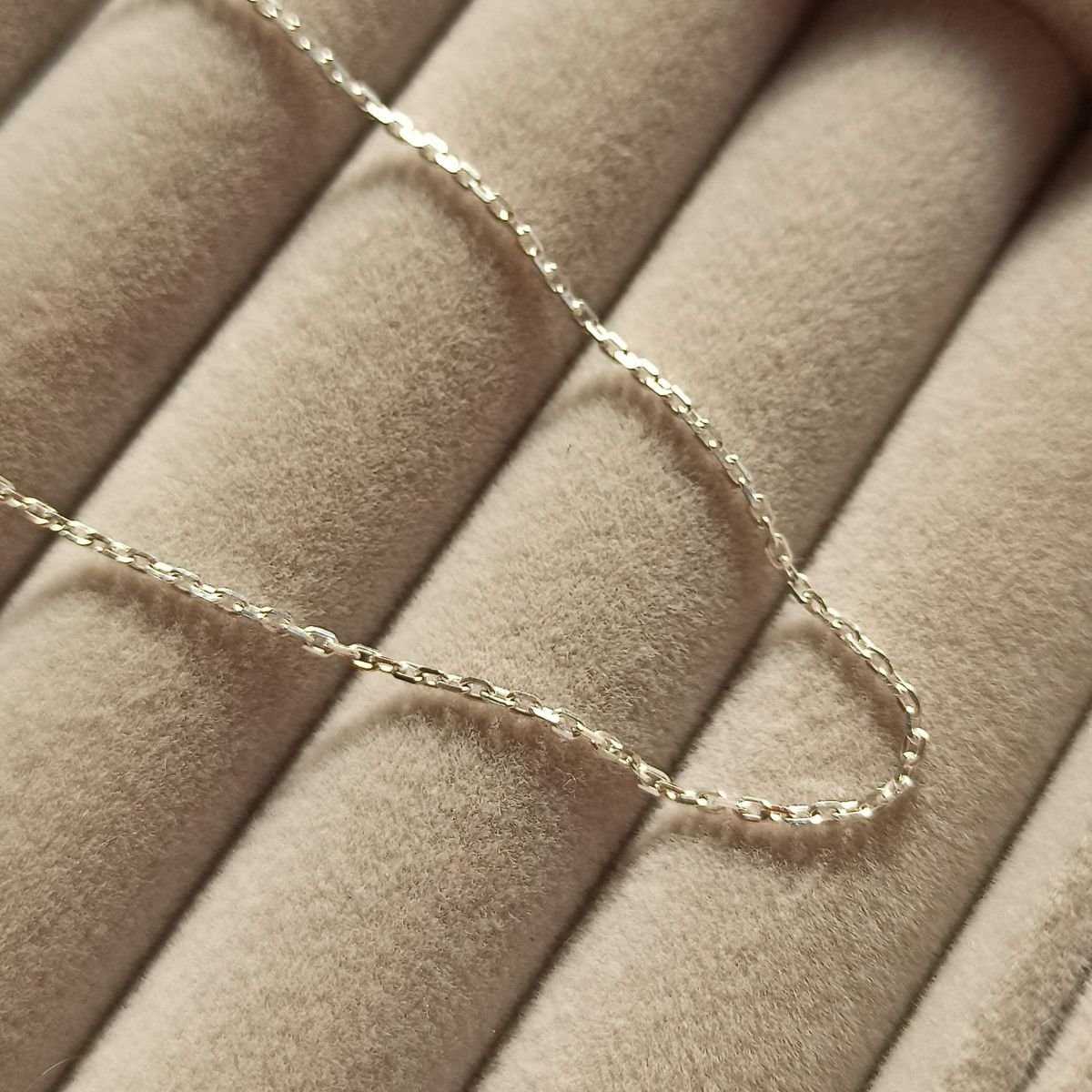 Corrente de prata estilo cartier 45cm