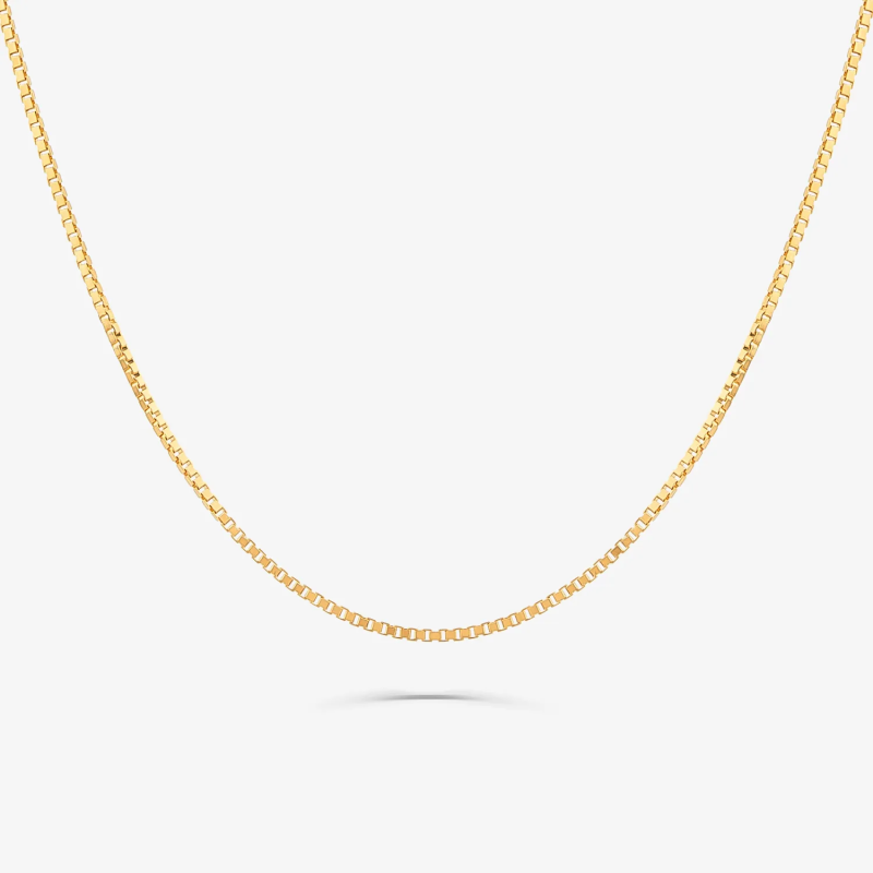 corrente veneziana folheada a ouro 50cm