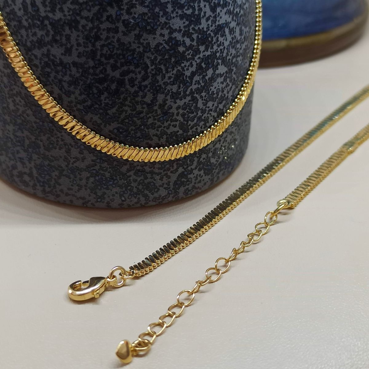 Pulseira folheado a ouro 'esteira'