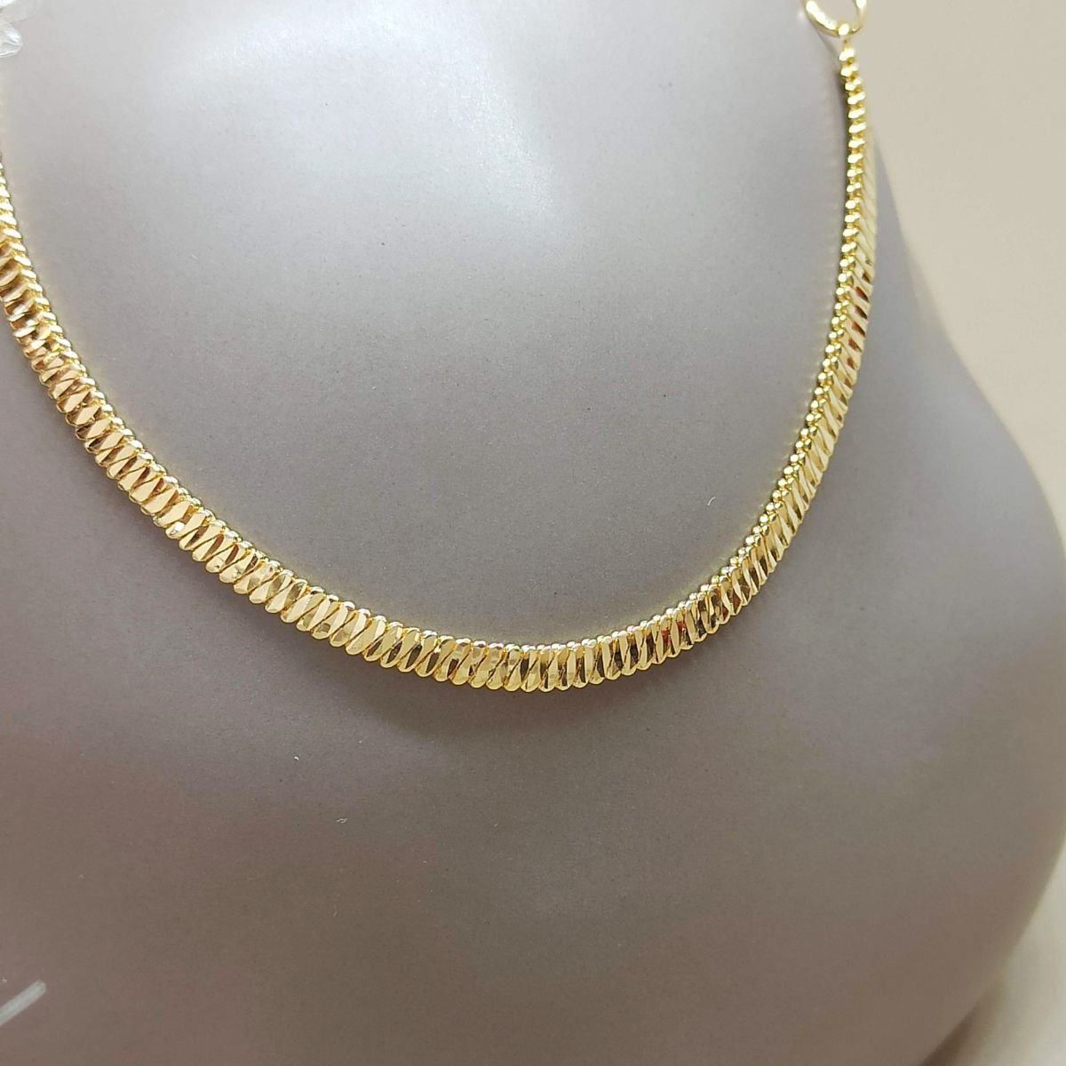 Pulseira folheado a ouro 'esteira'