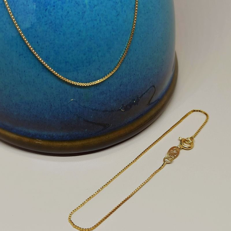 Pulseira veneziana folheada a ouro