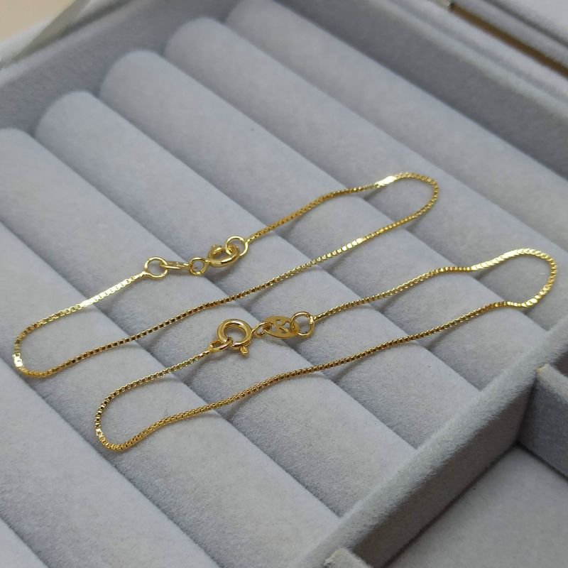 Pulseira veneziana folheada a ouro