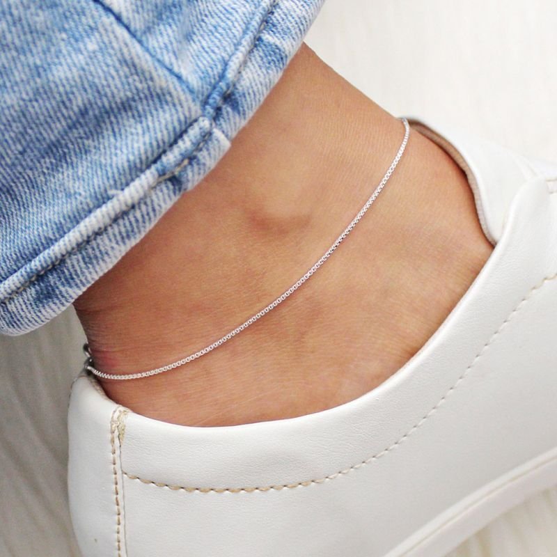 Tornozeleira Veneziana de prata